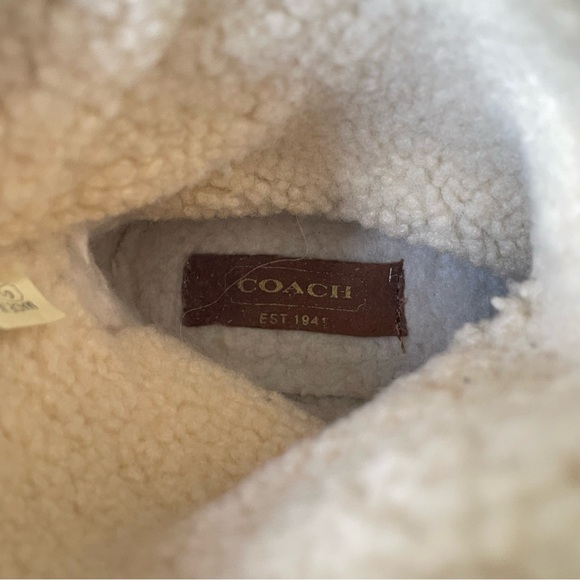 NWOT Coach Patsy Boot Fleece/Shearling Camel Suede Boots.  Size 10 - Picture 11 of 12